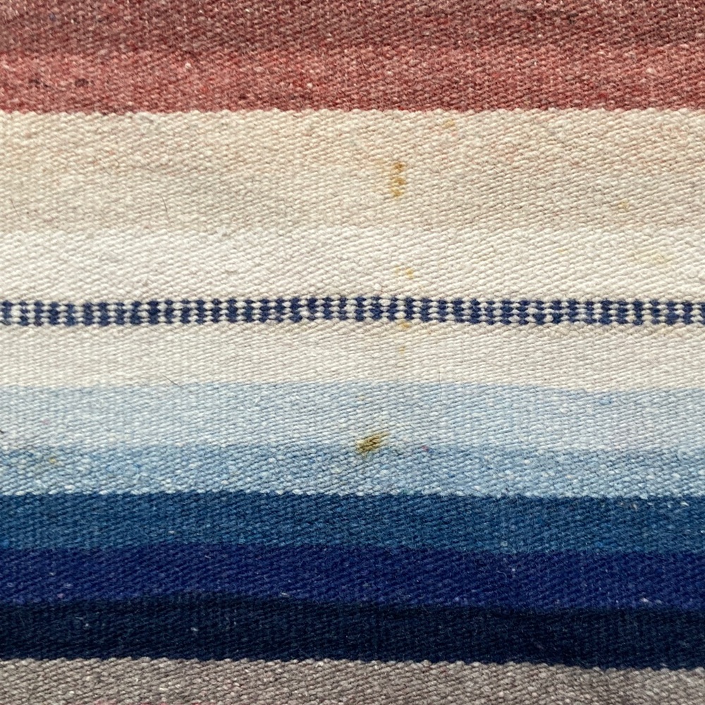 Vintage Serape Saltillo blanket Colorful textile Fringed Southwestern wool - Picture 10 of 13